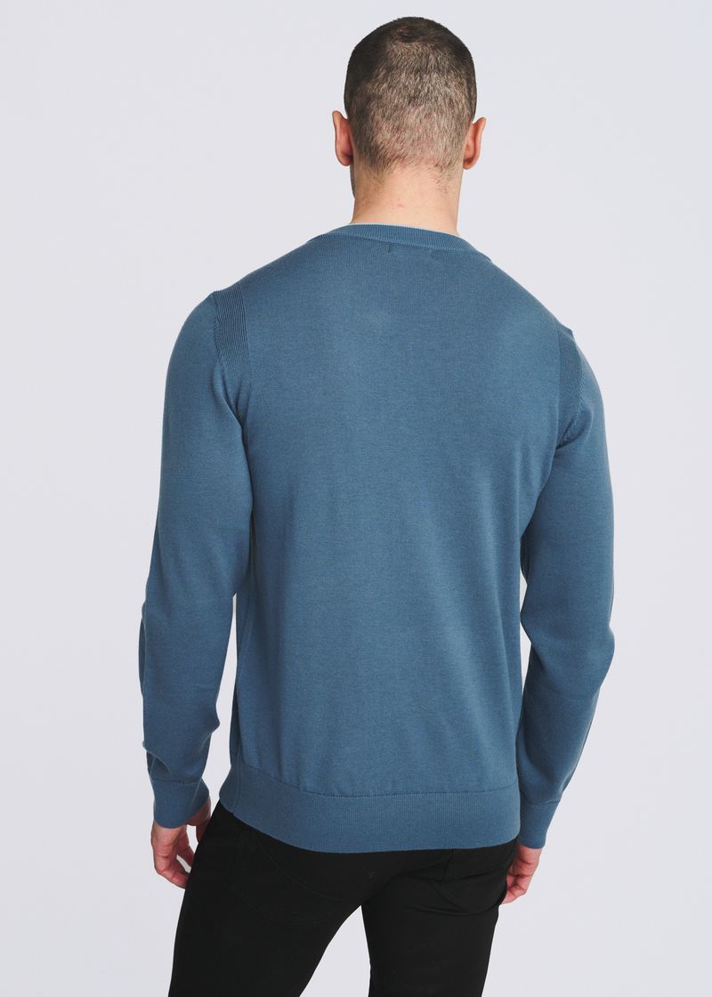 Postmarc Petrol V-Neck Wool Sweater
