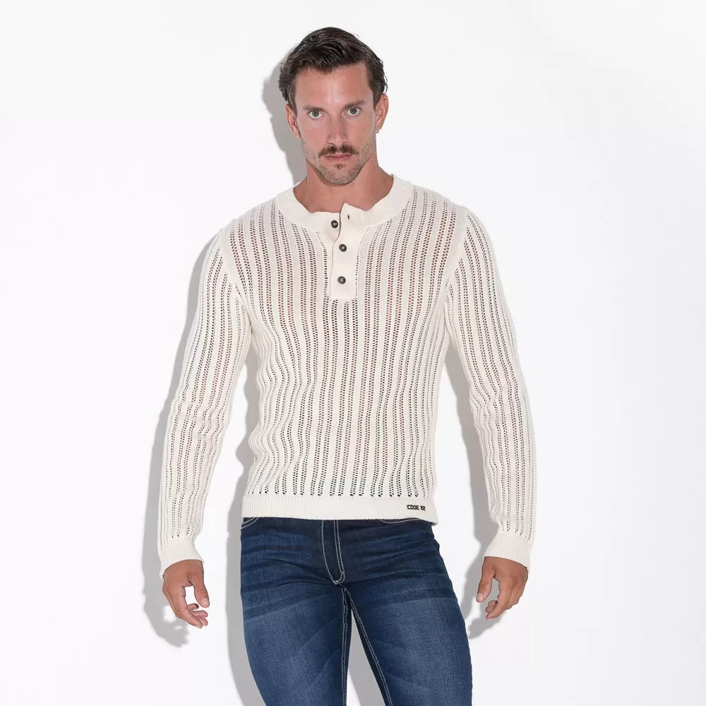 Code22 Knitted Stripe Henley