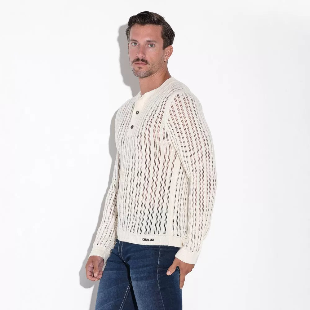 Code22 Knitted Stripe Henley