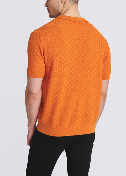 Postmarc Salsa Wave Textured Silk/Tencel Polo
