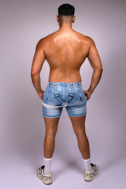 Tiger Horse New Homar Denim Suspender Short
