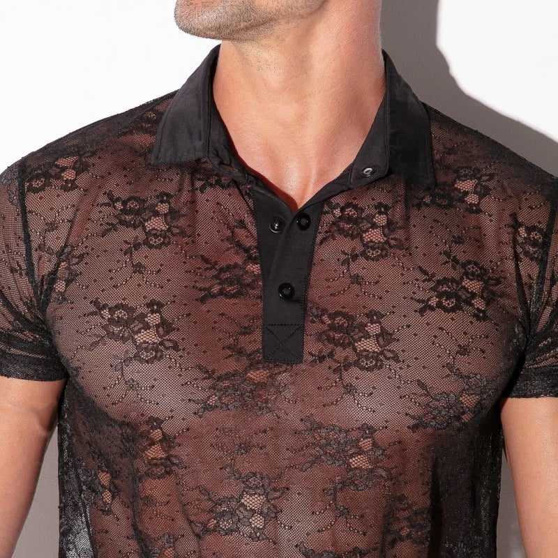 Code 22 Sheer Lace Polo