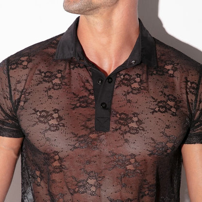 Code 22 Sheer Lace Polo