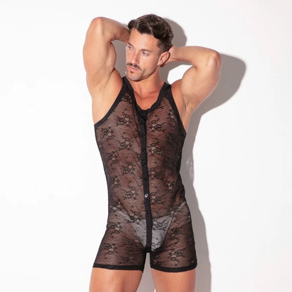 Code 22 Lace Sleeveless Onesie