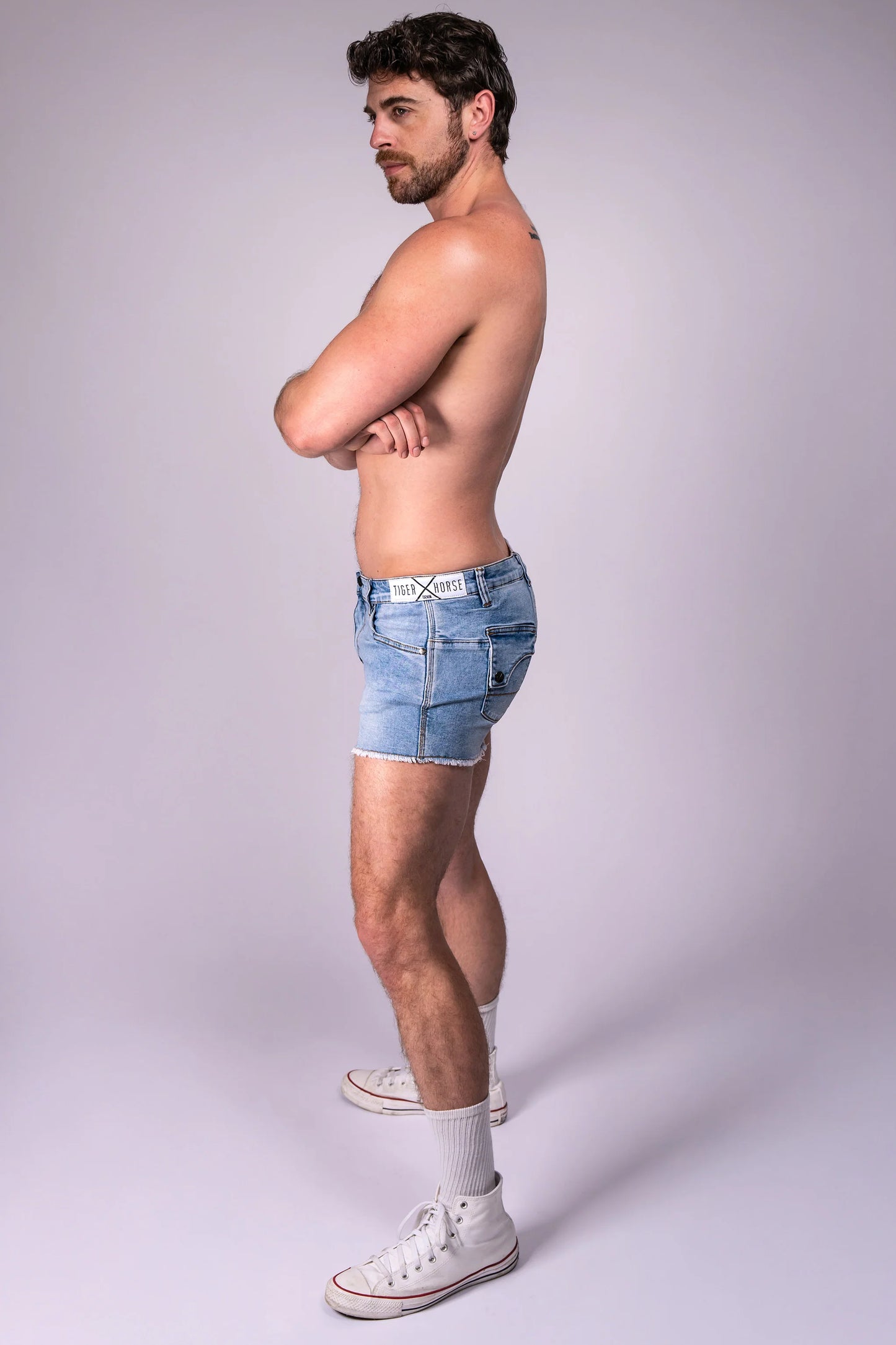 Tiger Horse Raw Cut Shorts